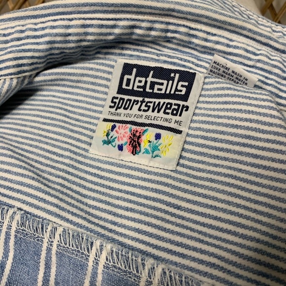 Vintage Details striped button down blouse - Picture 6 of 7